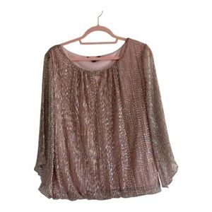 Sara Michelle Shimmering Rose Blouse